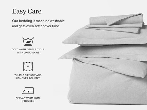 Coyuchi Crinkled Percale Duvet Cover, Twin 100% GOTS Certified | Organic Cotton, Crisp and Cool Lightweight, Breathable and Smooth (Alpine White) in Kuwait