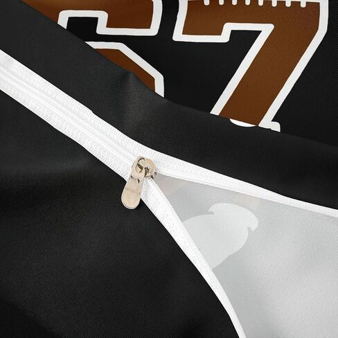 jejeloiu Six Seven 6 7 Duvet Cover Toddler Size Football Sports Bedding Set Breathable Soft Rugby Ball Game Comforter Cover 2Pcs American Football Player Bedroom Decor in Kuwait