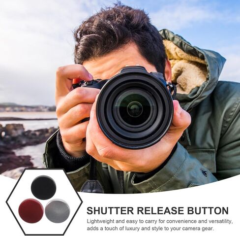 3pcs Soft Metal Shutter Release Button for Camera, Aluminum Alloy with Precise Shutter Control and Easy to Carry, Camera Accessory for Enhanced Photography Experience in Kuwait