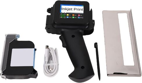 Handheld Inkjet Printer 600DPI Quick Drying 42ml | High resolution printing on multiple surfaces with ergonomic grip and solvent cartridge in Kuwait