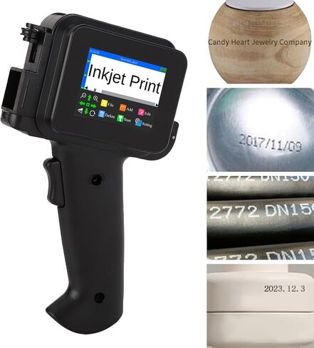 Handheld Inkjet Printer 600DPI Quick Drying 42ml | High resolution printing on multiple surfaces with ergonomic grip and solvent cartridge in Kuwait