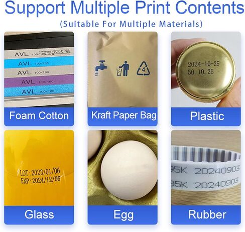 Handheld Inkjet Printer 4.3 Touch Screen 29 Languages | Portable coder for barcode QR date on carton wood plastic with quick drying ink in Kuwait
