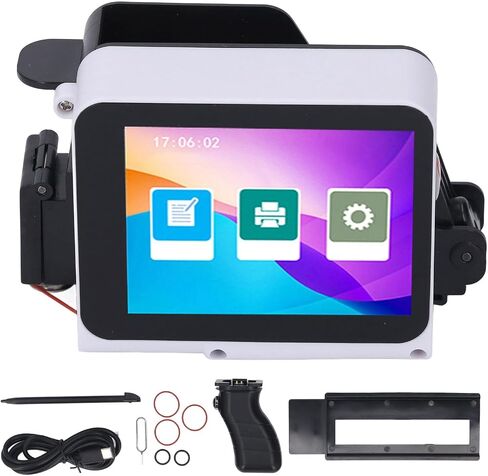 HERCHR Portable Handheld Inkjet Printer Gun, 12.7mm Handheld Printer Printing Machine for Barcode Date Label Batch Number Without Ink Cartridges, Support Multi Languages in Kuwait