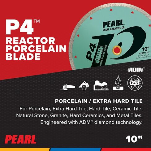 PEARL ABRASIVE CO. P4 ADM Reactor Porcelain Blade 102", 5/8"-1" Arbor in Saudi Arabia
