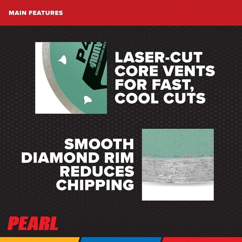 PEARL ABRASIVE CO. P4 ADM Reactor Porcelain Blade 102", 5/8"-1" Arbor in Saudi Arabia