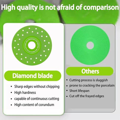 3PCS 115mm Diamond Cutting Disc, Vacuum Brazed Tile Grinder Blade | Ultra-thin diamond blade with multi-pore design for porcelain, ceramic, granite and marble cutting with smooth performance in Kuwait