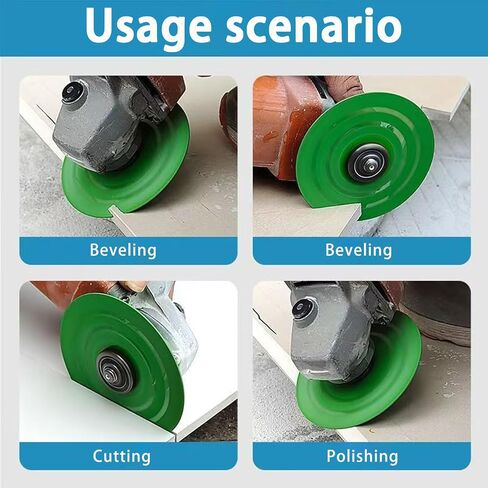3PCS 115mm Diamond Cutting Disc, Vacuum Brazed Tile Grinder Blade | Ultra-thin diamond blade with multi-pore design for porcelain, ceramic, granite and marble cutting with smooth performance in Kuwait