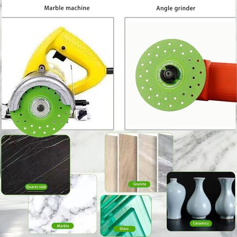 3PCS 115mm Diamond Cutting Disc, Vacuum Brazed Tile Grinder Blade | Ultra-thin diamond blade with multi-pore design for porcelain, ceramic, granite and marble cutting with smooth performance in Kuwait