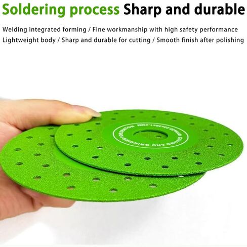 3PCS 115mm Diamond Cutting Disc, Vacuum Brazed Tile Grinder Blade | Ultra-thin diamond blade with multi-pore design for porcelain, ceramic, granite and marble cutting with smooth performance in Kuwait