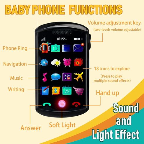 Pretend Play Playset for Toddlers Babies, Musical Toys with Light and Sound for Boys and Girls, TV Remote Control and Smart Phone Toys and Car Remote and Playing Key with Cards Toy Set in Kuwait