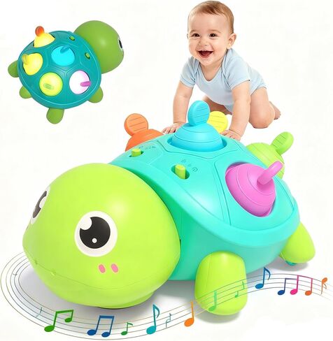 Baby Wobble Toys Infant Rolypoly Musical Tumbler Wobbler Toy | Baby Wobbler Toys with Silicone Bubble for 6 Month old, Infant Sensory Toys 6-12 Months Newborn Gifts for Toddler Boys Girls in Kuwait