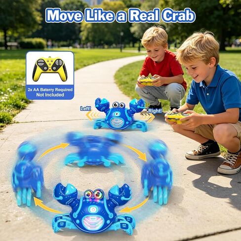 Remote Control Crab Toy for Boys 4 Years Old, Cool Boys Gifts for Ages 4-7 | Musical Crawling Crab Bubble Machine Toy with Lights, Mist Spray, Christmas Birthday Gift for 4 5 6 7 Year Old Boys Kids Blue in Kuwait