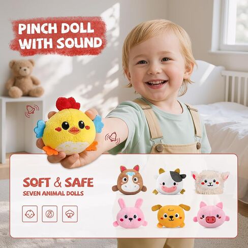 Toys for 1 Year Old Boy Girl, Farm Animals Birthday Gifts for 1 Year Old Boy, Sensory Musical Toys for One Year Old Boy Birthday Gift, Baby Toys 6-12 Months, First Birthday Gifts for Boys Girls in Kuwait