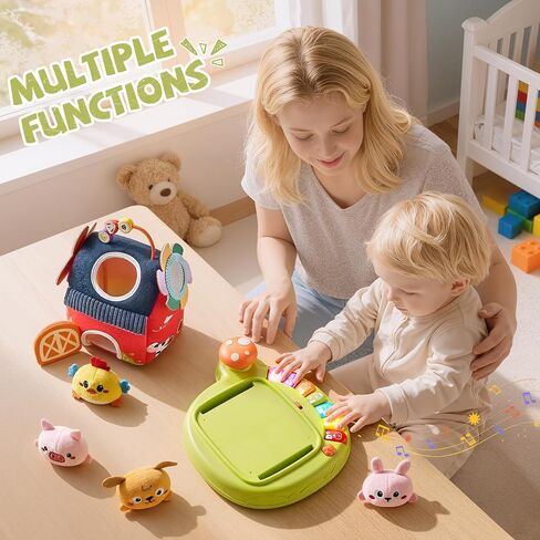Toys for 1 Year Old Boy Girl, Farm Animals Birthday Gifts for 1 Year Old Boy, Sensory Musical Toys for One Year Old Boy Birthday Gift, Baby Toys 6-12 Months, First Birthday Gifts for Boys Girls in Kuwait