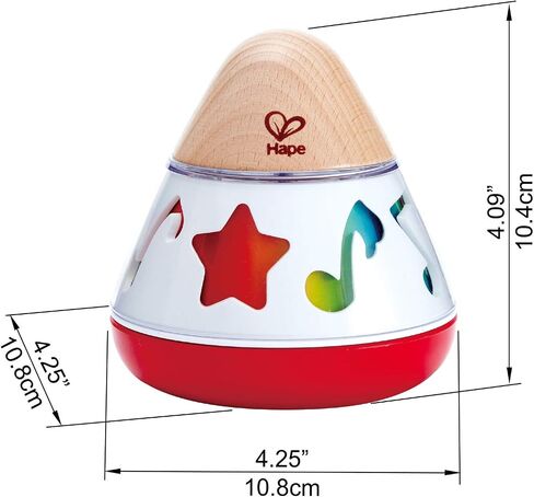 Hape E0332 Rotating Baby Music Box, Spin & Play The Music, Battery Not Needed, 40 x 40 Cm, Multicolor in Kuwait