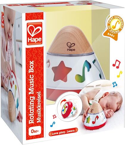 Hape E0332 Rotating Baby Music Box, Spin & Play The Music, Battery Not Needed, 40 x 40 Cm, Multicolor in Kuwait