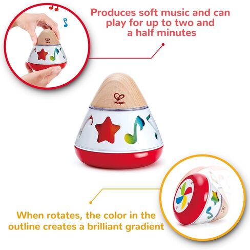 Hape E0332 Rotating Baby Music Box, Spin & Play The Music, Battery Not Needed, 40 x 40 Cm, Multicolor in Kuwait