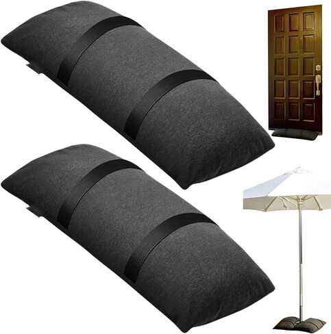 2Pcs Sand Bags for 49Lb Outdoor Fillable Sand Bags for Weight Weatherproof Arched Sandbags with Sturdy Strip for Flooding, Outdoor, Garden, Umbrella Stand in Kuwait