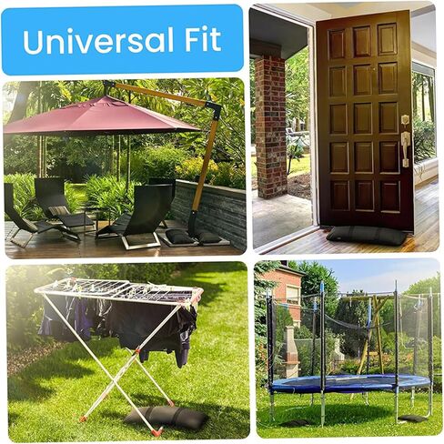 2Pcs Sand Bags for 49Lb Outdoor Fillable Sand Bags for Weight Weatherproof Arched Sandbags with Sturdy Strip for Flooding, Outdoor, Garden, Umbrella Stand in Kuwait