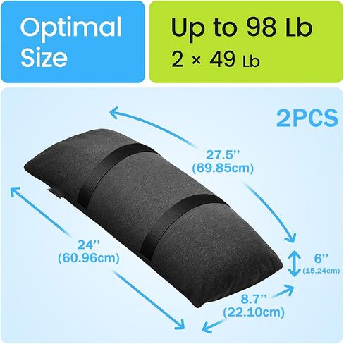 2Pcs Sand Bags for 49Lb Outdoor Fillable Sand Bags for Weight Weatherproof Arched Sandbags with Sturdy Strip for Flooding, Outdoor, Garden, Umbrella Stand in Kuwait