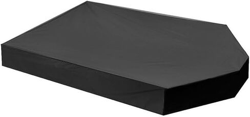 Boat Shaped Sandbox Waterproof Oxford Cloth Canopy Sand Box Garden Play Table Outdoor Green 160x113x22cm 1 Pack(Black) in Kuwait