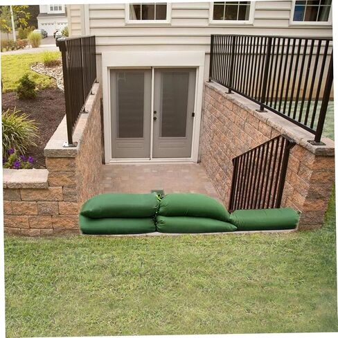Sand Bags for Flooding 4Pcs Reusable Flood Barrier, 47.2x7.5 Inch Canvas Flood Water Barrier, Suitable for Indoor and Outdoor in Kuwait