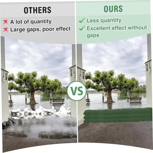 Sand Bags for Flooding 4Pcs Reusable Flood Barrier, 47.2x7.5 Inch Canvas Flood Water Barrier, Suitable for Indoor and Outdoor in Kuwait