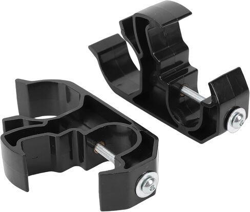 Akozon 2PCS Flashlight Mount Flashlight Bracket No Drill Design Easy Installation ABS Black with Secure in Kuwait