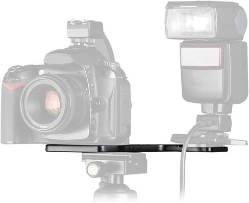 Aluminium Alloy Camera Flashlight Bracket Portable Compact Bracket for DSLR Stand Suitable for Camcorder DV Photography Black in Kuwait