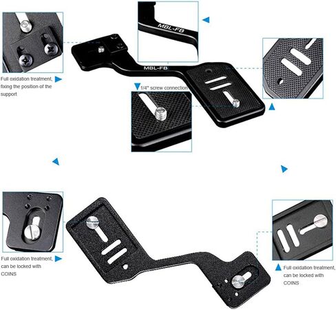 Aluminium Alloy Camera Flashlight Bracket Portable Compact Bracket for DSLR Stand Suitable for Camcorder DV Photography Black in Kuwait