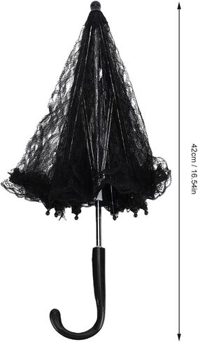 ASHATA Lace Umbrella Parasol Vintage Wedding Bridal Umbrella, Elegant Lace Design Easy Carrying for Photo Prop Stage Performance Wedding Party Decoration in Kuwait
