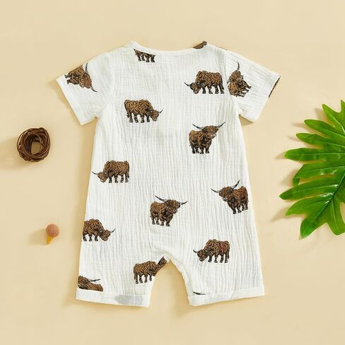 Western Baby Boy Clothes Country Cowboy Romper One-piece Jumpsuit Spring Summer Clothes 0 3 6 12 Months in Kuwait