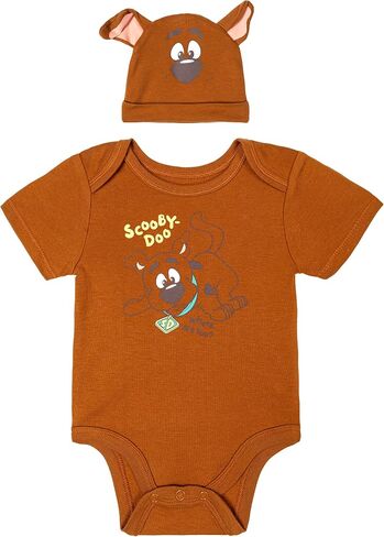 Scooby-Doo! Baby Cosplay Bodysuit & Hat Set Newborn to Infant Sizes (Newborn - 24 Months) in Kuwait
