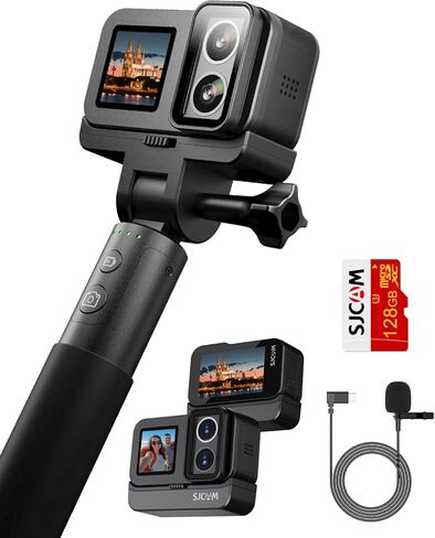 SJCAM SJ20 Action Camera,64GB+MIC Ultra Night Vision & True 4K,8H Power,4K Dual Lens,154° Wide-Angle FOV,Low-Light Motion,Super Stabilization,8X Zoom,30M for Snorkling,Surfing,Diving in Kuwait