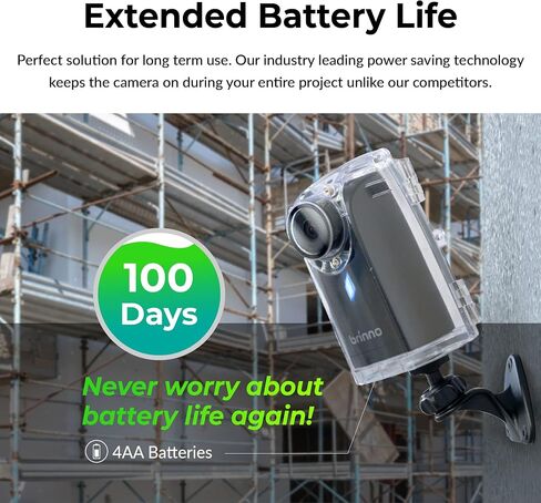 Brinno Time Lapse Camera BCC300-C Bundle, Outdoor Construction Jobsite Plant Weather - HDR FHD1080P Timelapse Camera LCD Screen - Extended Battery Life IPX4 Water-Resistant Housing and Clamp in Kuwait