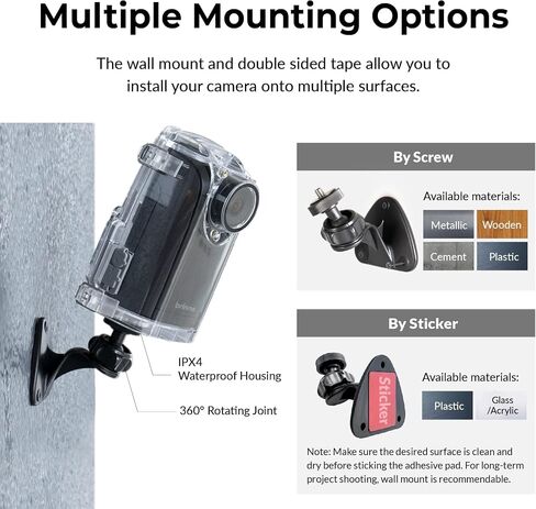 Brinno Time Lapse Camera BCC300-C Bundle, Outdoor Construction Jobsite Plant Weather - HDR FHD1080P Timelapse Camera LCD Screen - Extended Battery Life IPX4 Water-Resistant Housing and Clamp in Kuwait