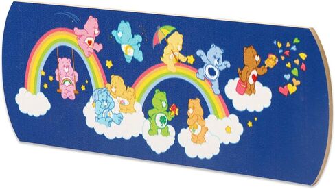 Care Bears on Rainbow Clouds Wood Wall Decor | Fun Care Bears Sign for Bedroom or Playroom in Kuwait