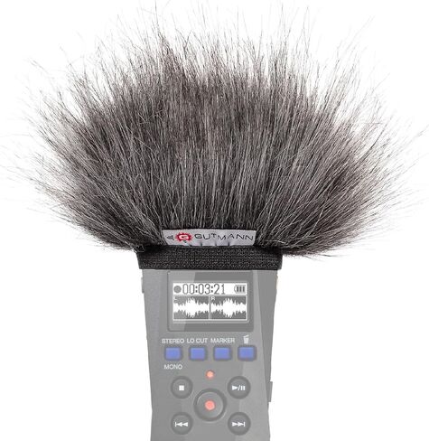 Gutmann Microphone Fur Windscreen Windshield for ZOOM H1essential GREY | Made in Germany in Kuwait