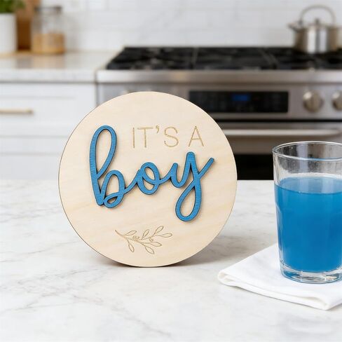 Wooden It's A Girl Gender Reveal Sign for Baby Birth,Personalized Newborn Announcement Sign for Hospital,Newborn Welcome Board for New Boys and Girls,Wooden Baby Announcement Plaque in Kuwait