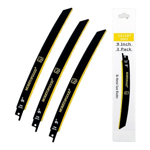 6 Inch 14/18 TPI Bi-Metal Reciprocating Saw Blades with Arc Edge, Japanese Teeth Saw Blades for Medium Metal Cutting,Cobalt Bi-Metal Saw Blades for Pipe,Carbide Alloy Steel,3 Pack in Kuwait