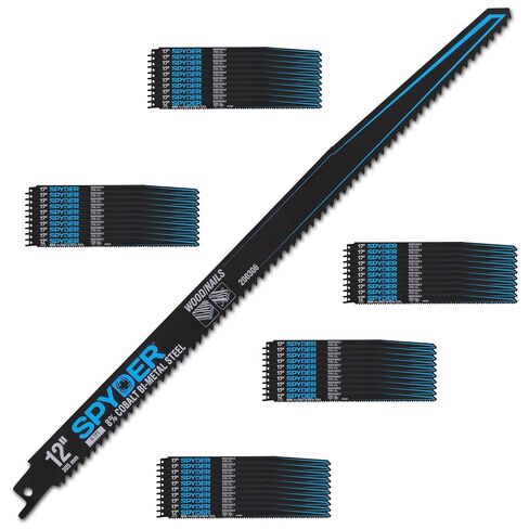 Spyder 6-Inch Reciprocating Bi-Metal Saw Blade, for Nail-Embedded Wood, Drywall, and Timber, 10/14-TPI, 50-Blade Bulk Pack (200302-50) in Kuwait