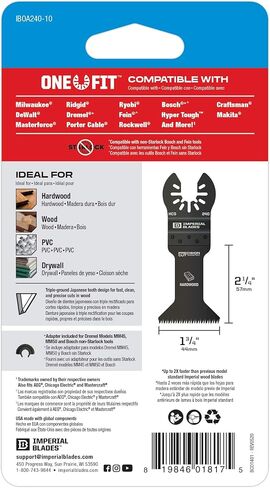 One Fit™ 1-3/4" Japanese Tooth Hardwood Blade, 10PC in Saudi Arabia