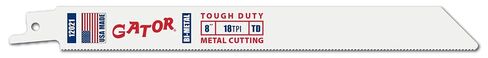 Gator Reciprocating Saw Blades 8" x 3/4" x .035 18tpi - 50 Pack in Kuwait