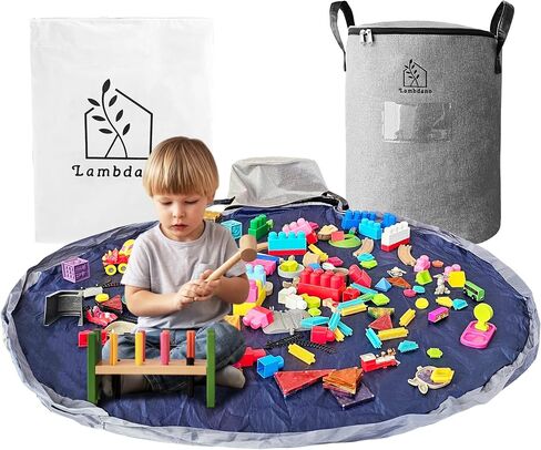 Portable Toy Storage & Play Mat - Toy Organizer - Toy Bag for Kids in Kuwait