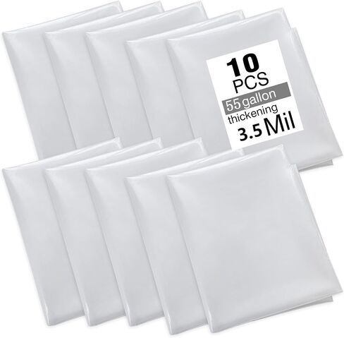 6 Pcs dust collector bags 3.5mil 19.5" diameter (31" width x 40" length) | Dust Collection Bag for Harbor Freight Central Machinery Dust Collector, Transparent and Heavy-Duty in Kuwait