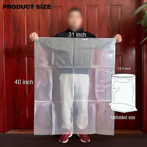 6 Pcs dust collector bags 3.5mil 19.5" diameter (31" width x 40" length) | Dust Collection Bag for Harbor Freight Central Machinery Dust Collector, Transparent and Heavy-Duty in Kuwait