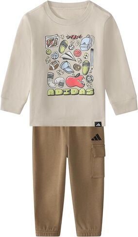 adidas Baby Boys' 2 Pc Tee and Cargo Jogger Set in Kuwait