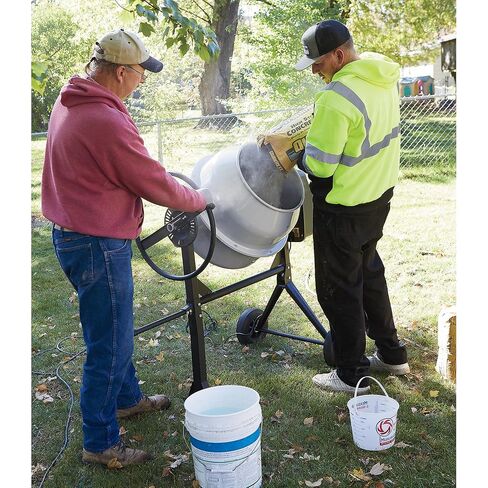 Klutch Electric Cement Mixer, 4.25 Cu. Ft. Drum, 2/3 HP | Easy material loading, Portable mixing setup, Concrete and mortar preparation, Jobsite-ready operation, Easy setup in Kuwait
