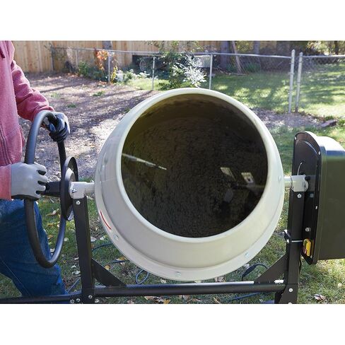 Klutch Electric Cement Mixer, 4.25 Cu. Ft. Drum, 2/3 HP | Easy material loading, Portable mixing setup, Concrete and mortar preparation, Jobsite-ready operation, Easy setup in Kuwait
