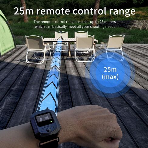 GPS Bluetooth Remote Control for DJI Osmo Action 6/5 Pro/4 Cameras Accessories, 25M Range Camera Controller Smart Bracelet Bicycle Mount for Travel/Outdoors Sports in Kuwait